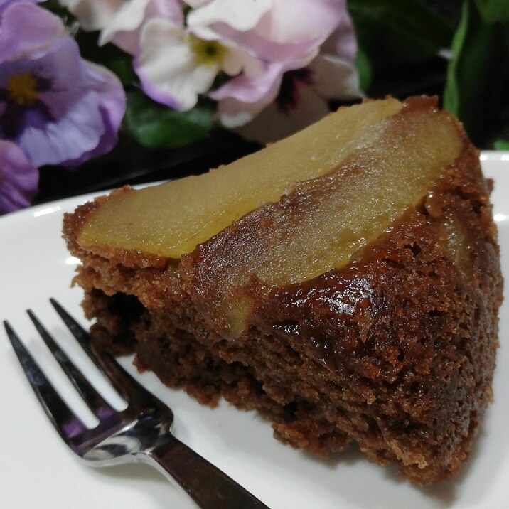 炊飯器で簡単！りんごのしっとりココアケーキ